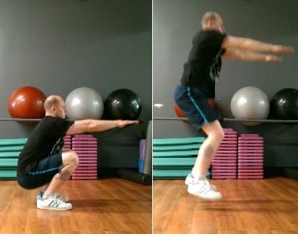 How to do Hop Squats exercise https://get-strong.fit/Squat-Hops-How-to-Guide/Exercises